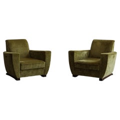 Club Armchairs in the Style of André Sornay, France, 1940s, Set of 2