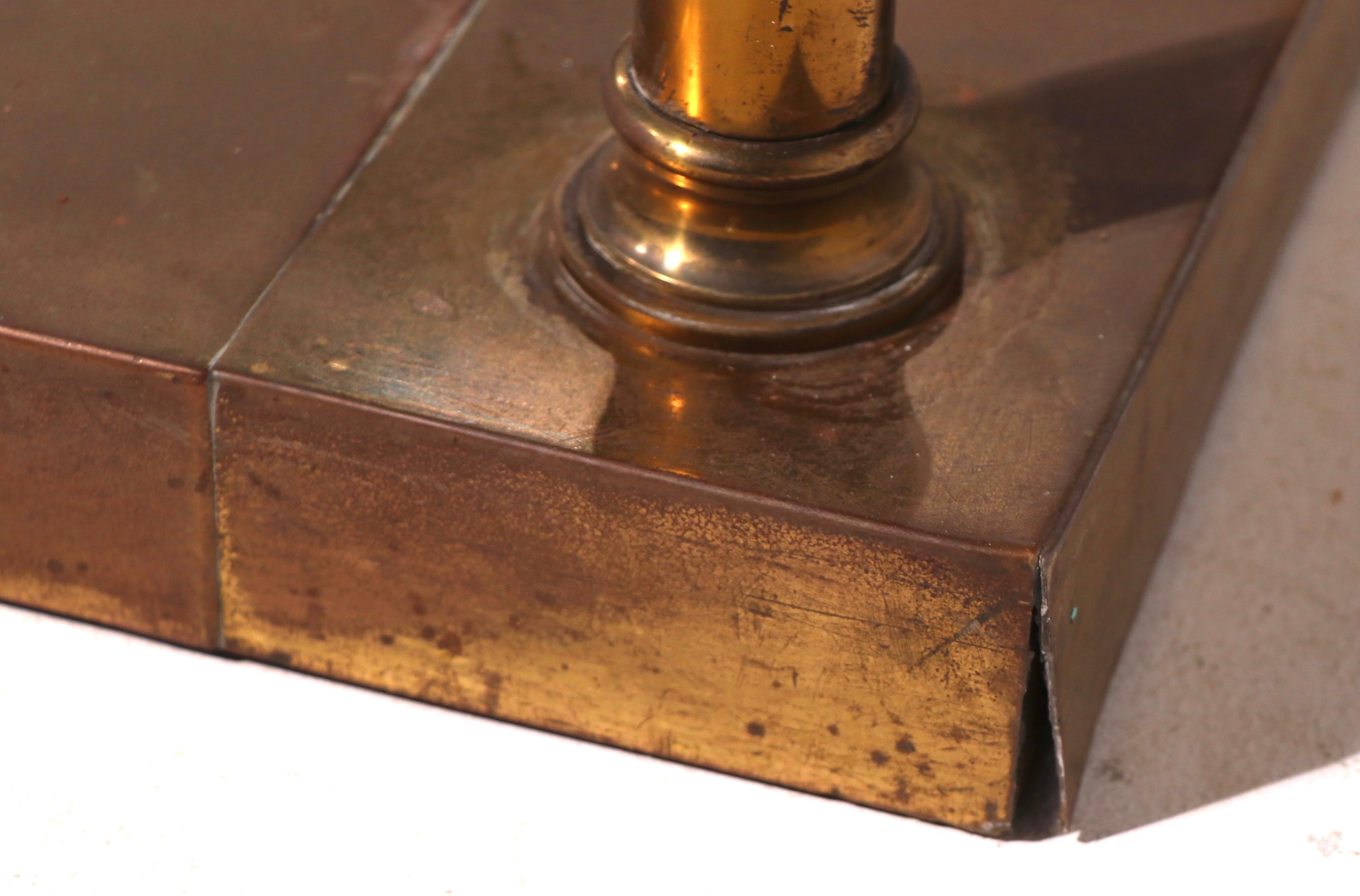 Club Bench Fender Brass with Leather Seat 4