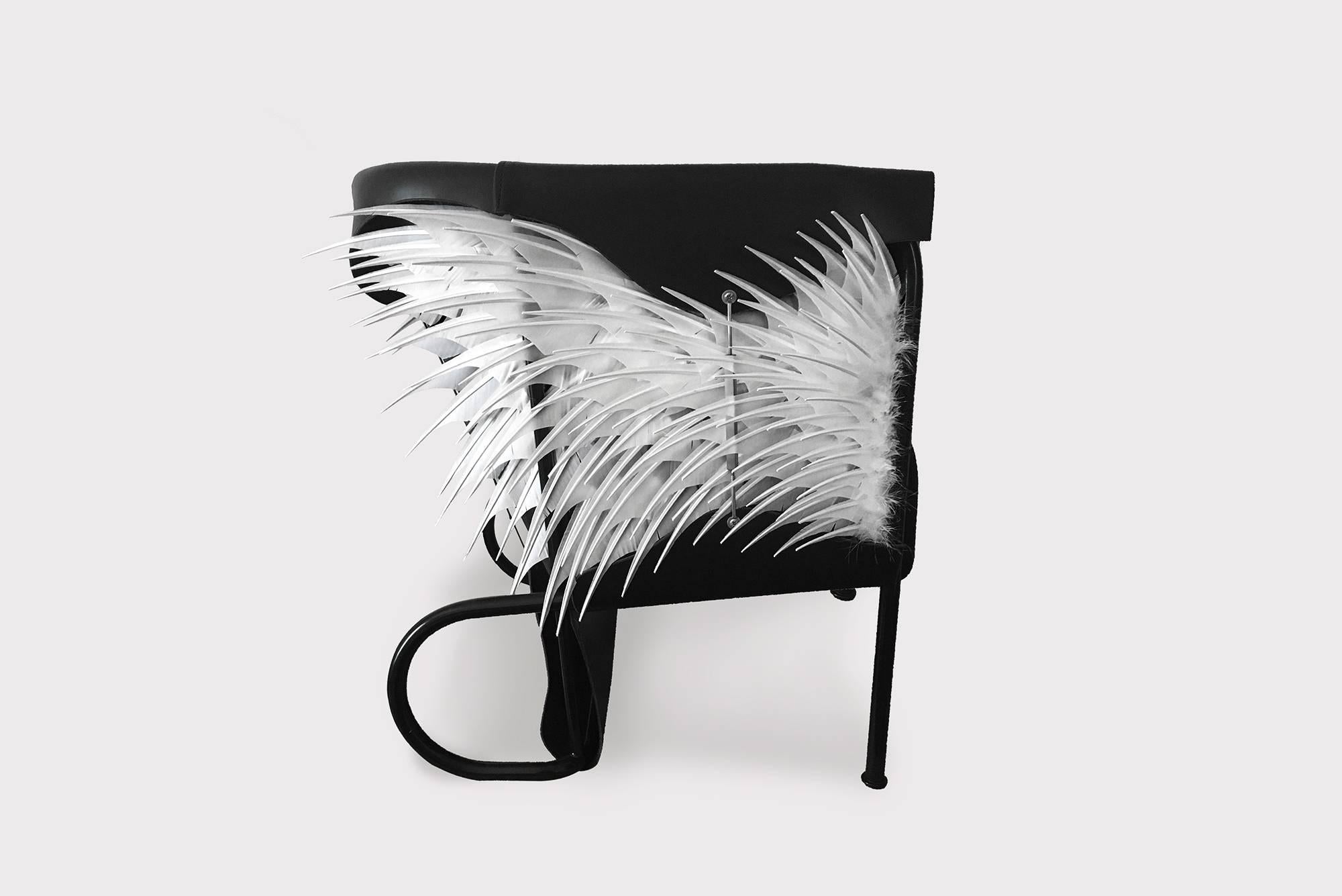 In the first edition of the ‘Club Chair’ (2016) the designer Glen Baghurst drew inspiration from high fashion and English saddlery and applied this to create his leather draped armchair. 

This second edition is a limited release and is designed