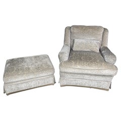 Club Chair and Ottoman Set