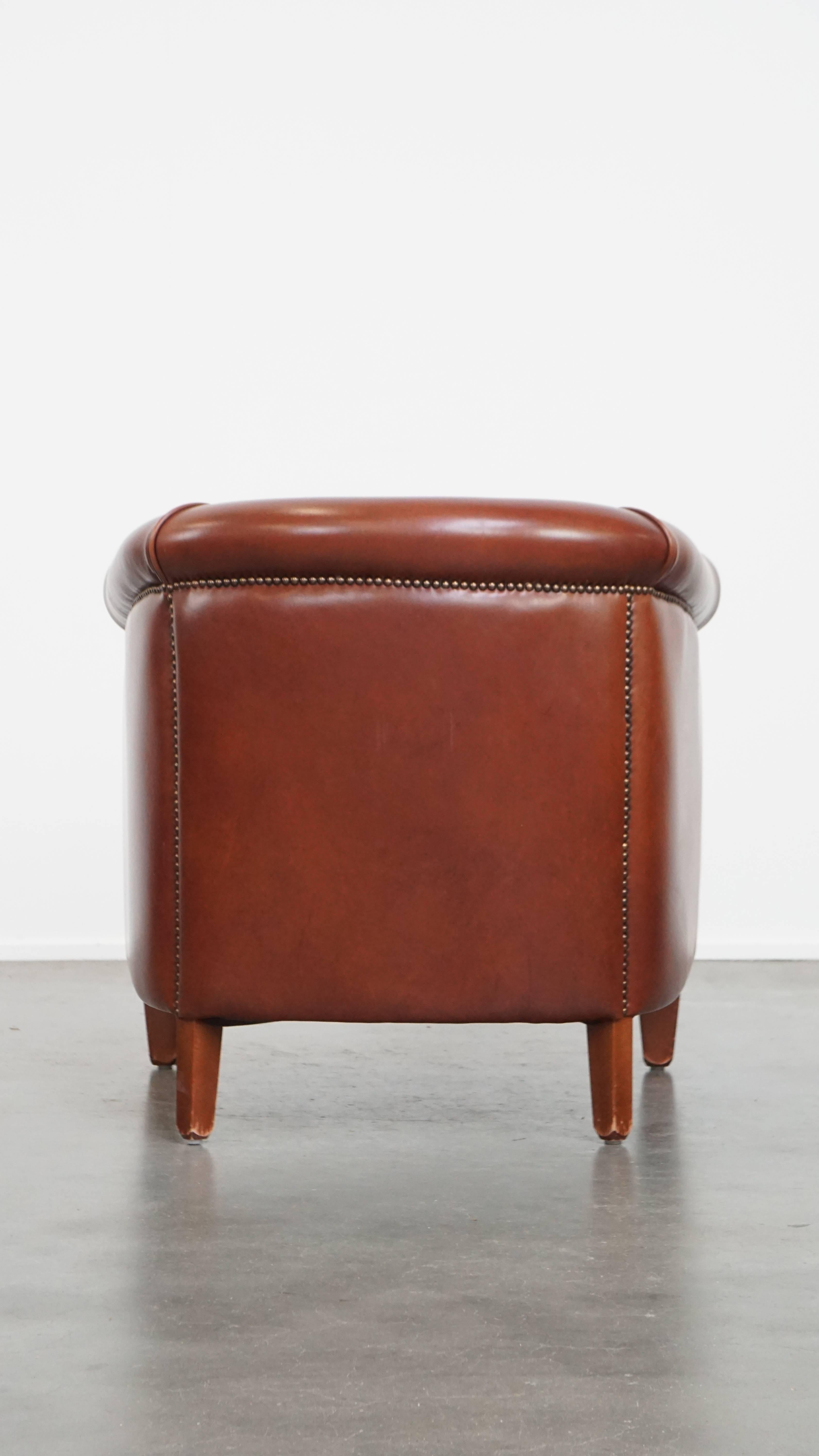 Fait main Fauteuil club en cuir de vache en vente