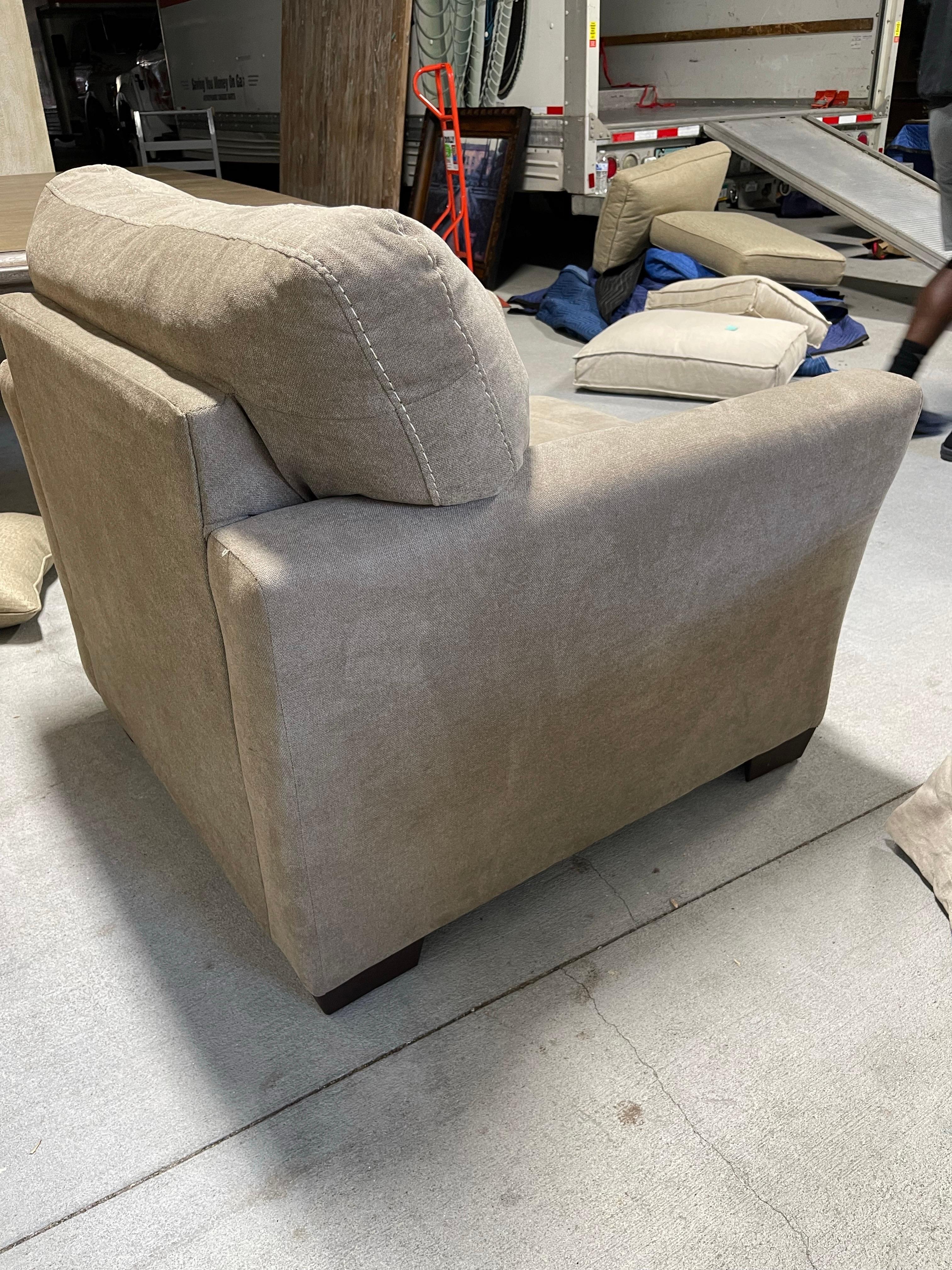 Contemporary Large Upholstered Club Chair, 21st Century For Sale