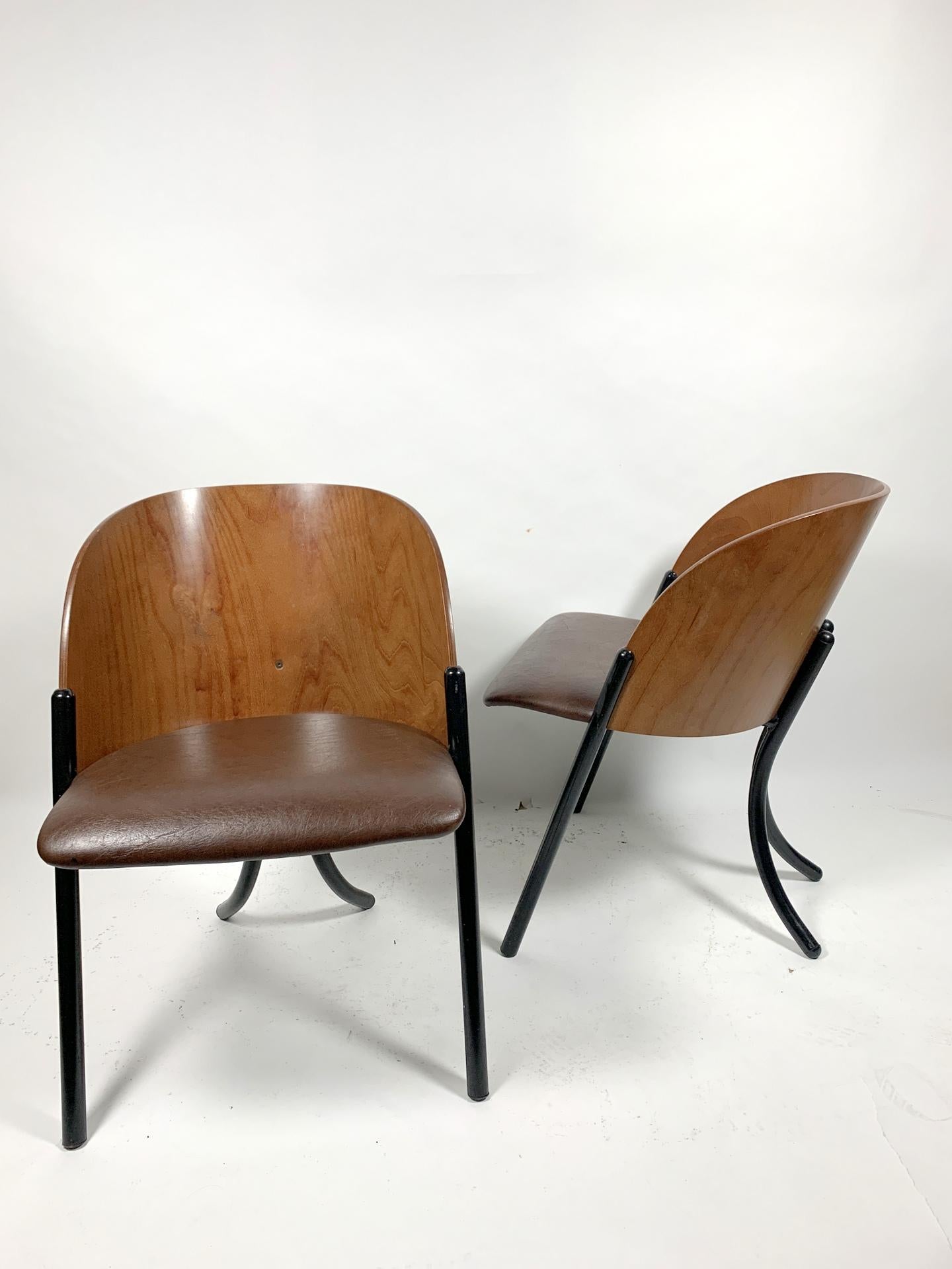Mid-Century Modern Club Chairs, 1970s, Set of 2