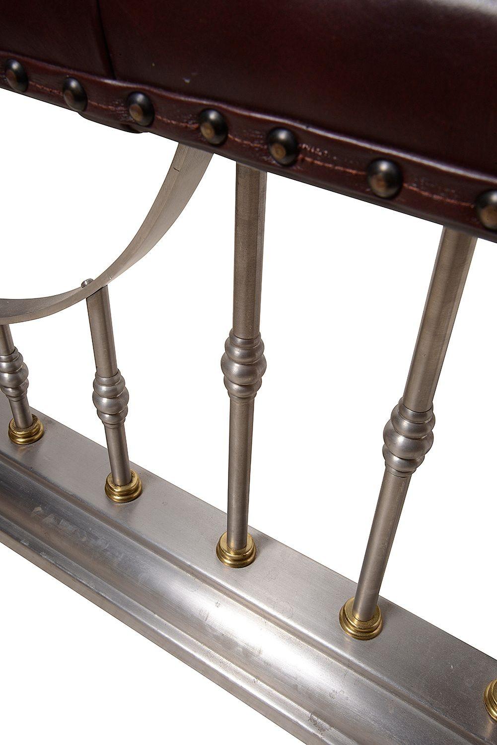 Club Fire Fender, Upholstered in Leather, circa 1900 For Sale at 1stDibs
