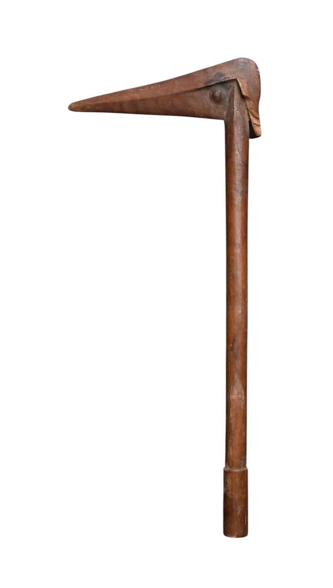 Hand-Carved Club, Kanak Bird Beak (kana), 19th Century, New Caledonia For Sale