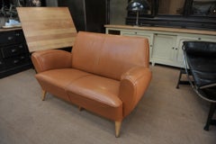 Club Leather Sofa by Erton Paris, circa 1950