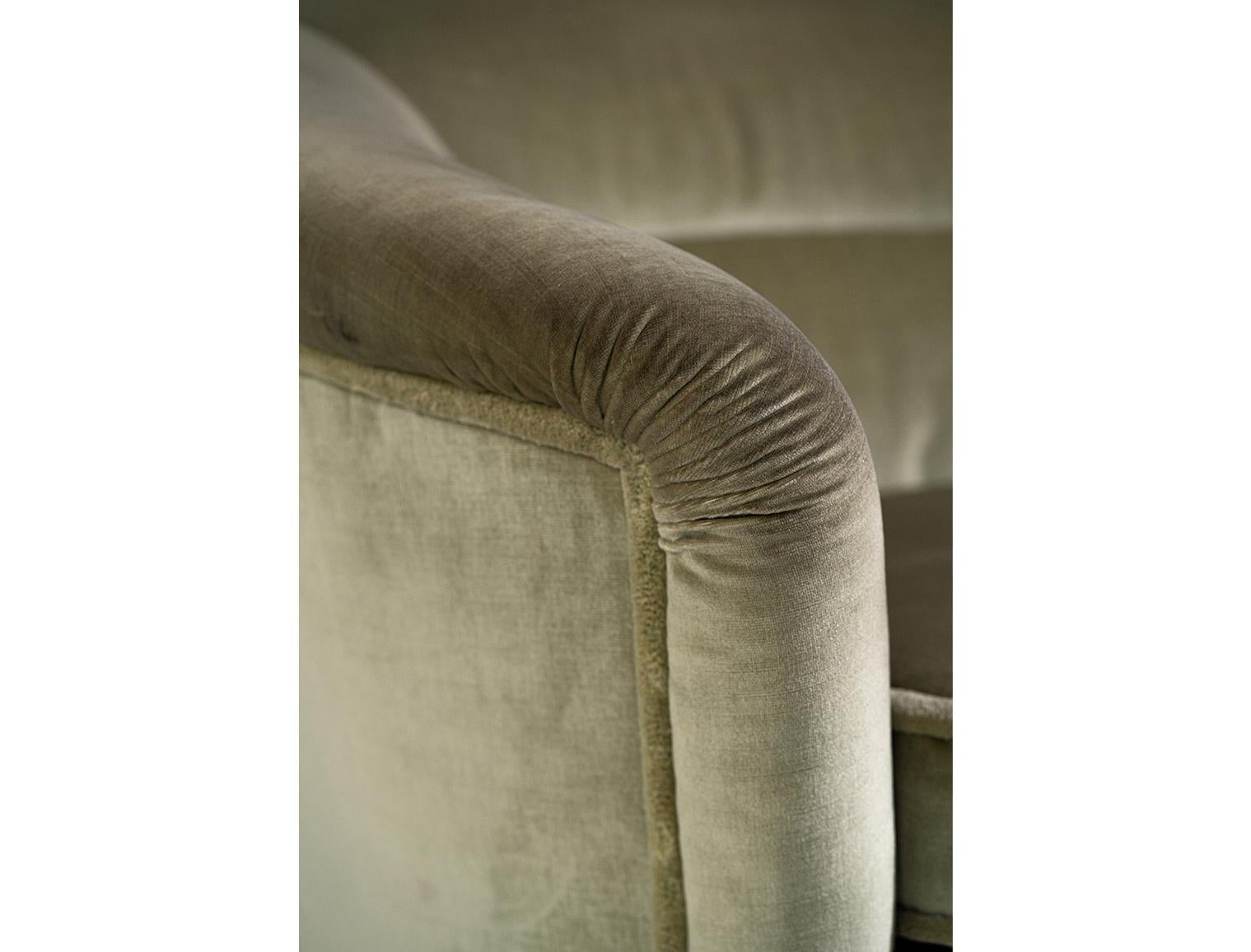 Swedish Club Lounge Chairs from the 1930/40s with Original Mohair Fabric, Detailed Legs