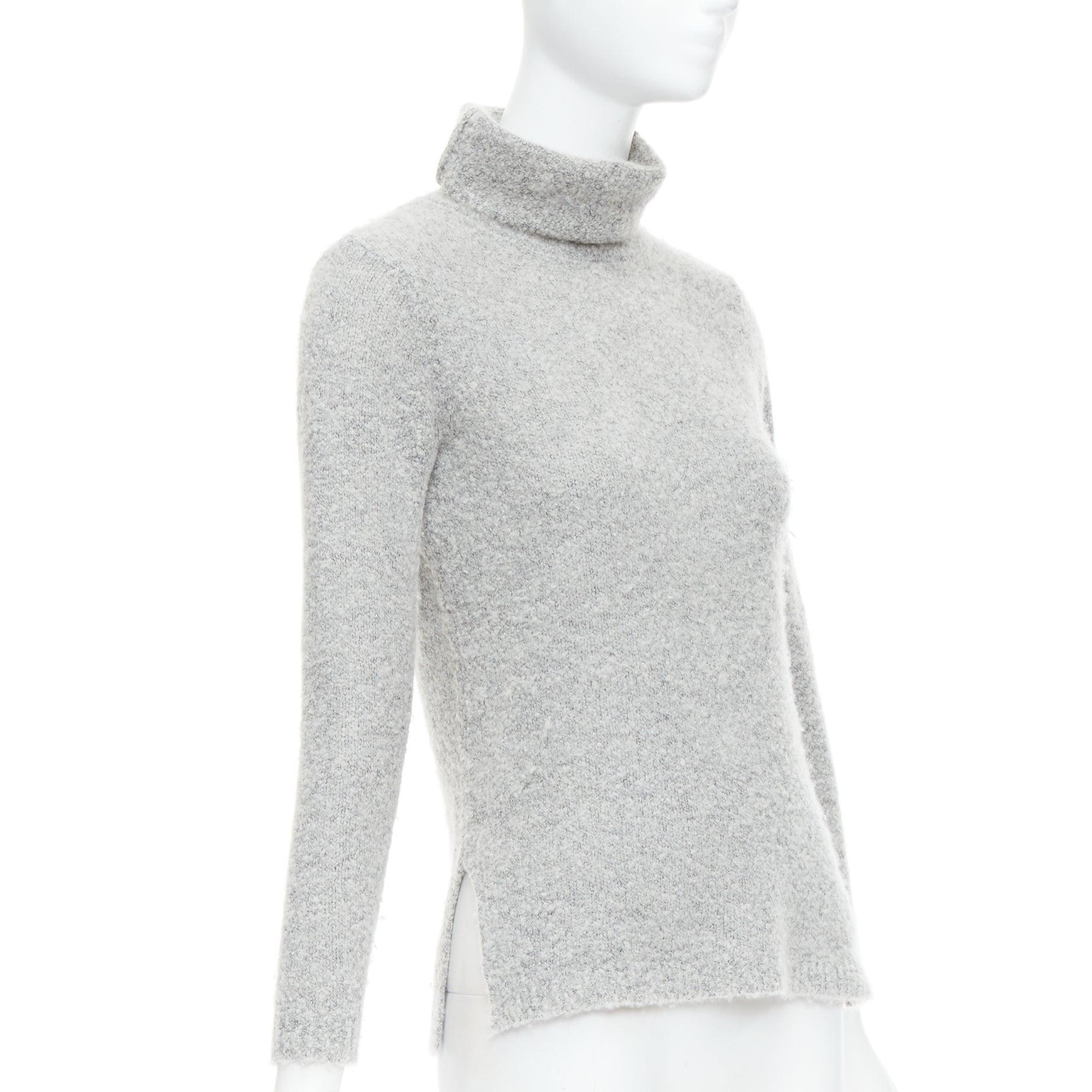 Gris Pull long CLUB MONACO gris à col roulé 100 % cachemire XS en vente