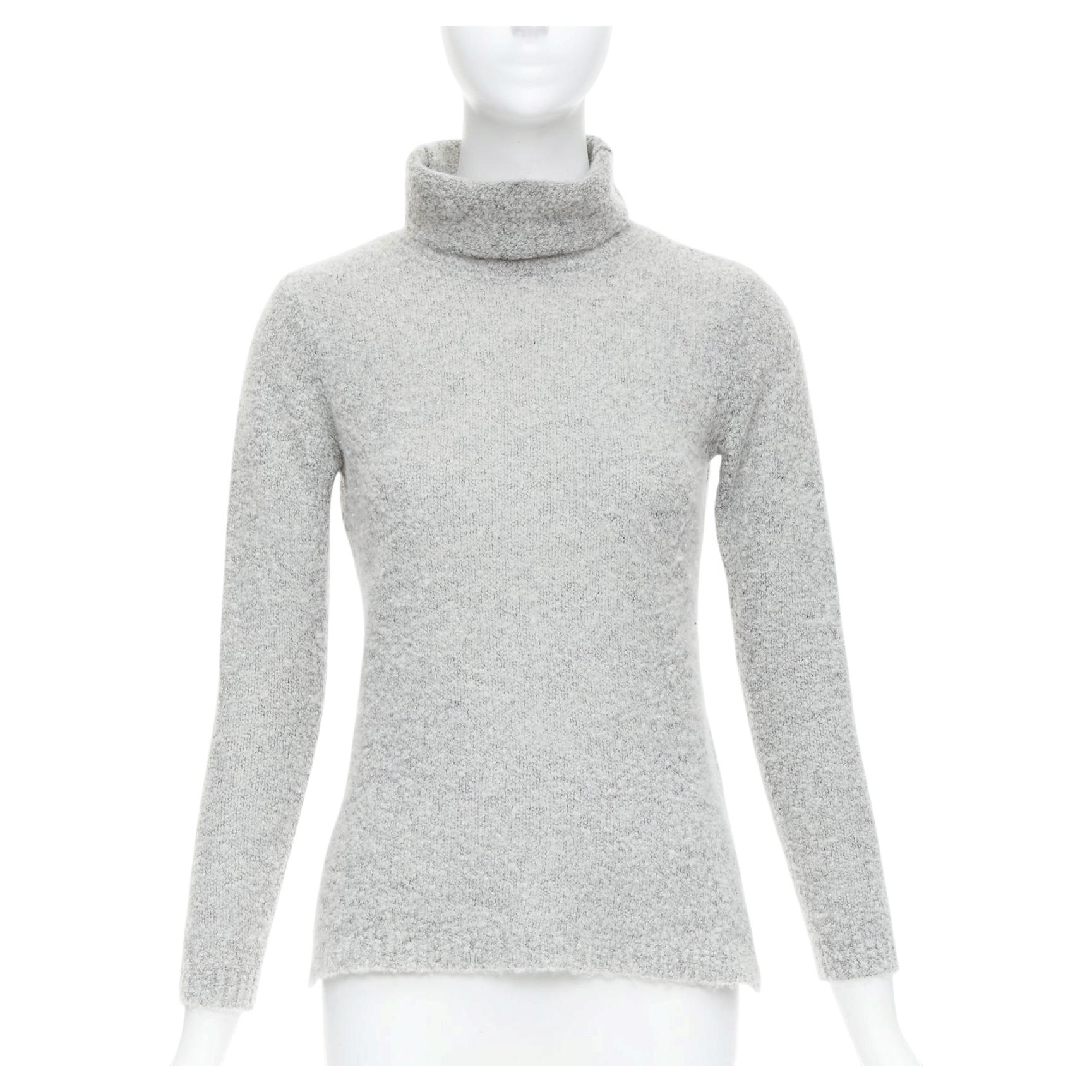 CLUB MONACO 100% cashmere grey turtleneck long sweater XS