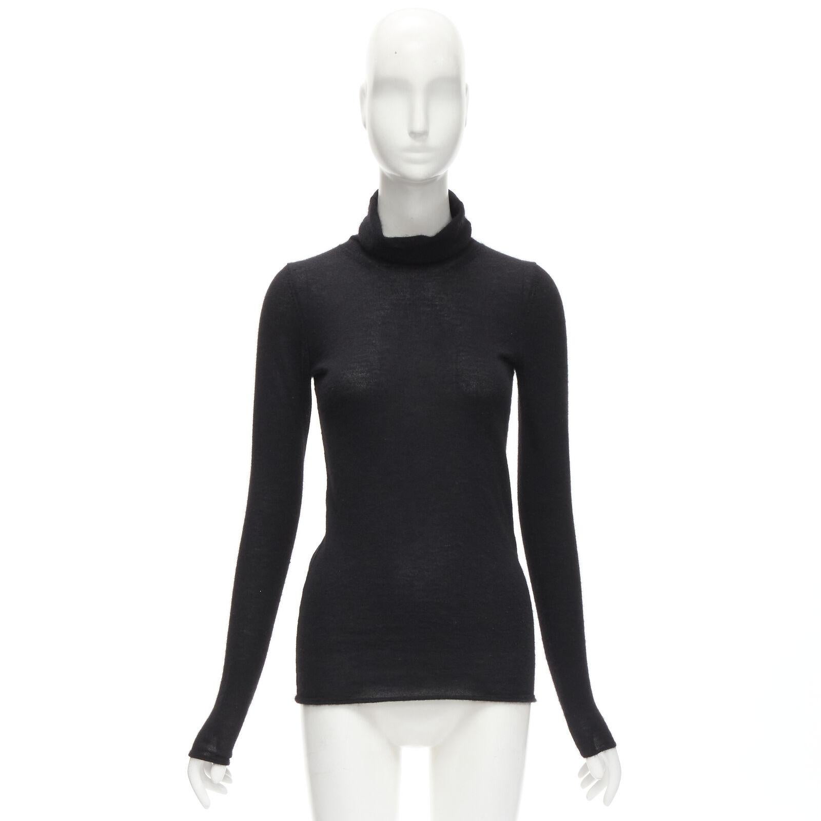 CLUB MONACO 100% Italian cashmere black turtleneck long sleeves sweater S For Sale 6