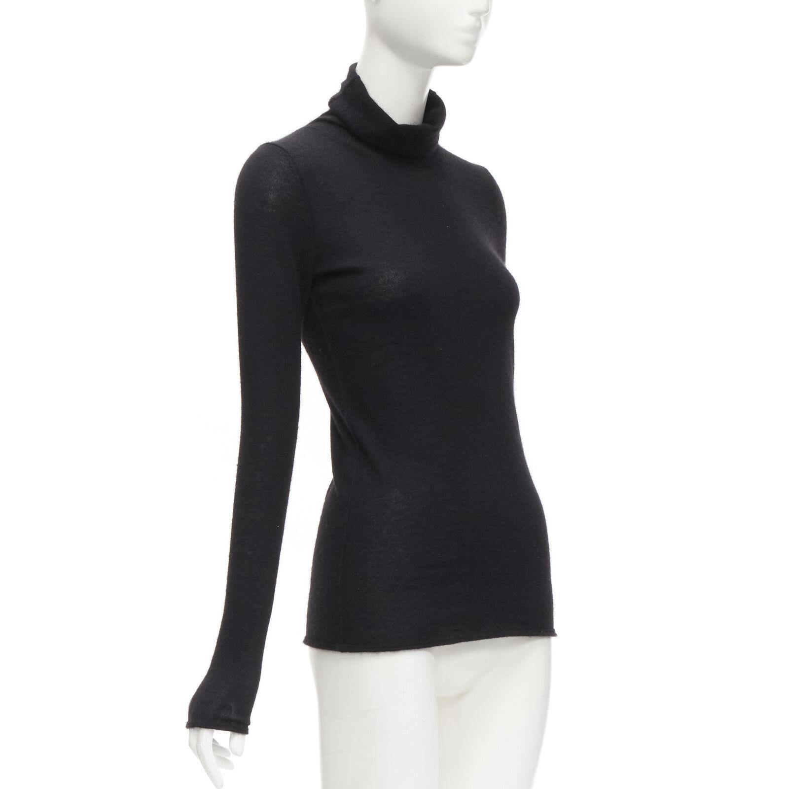 CLUB MONACO 100% Italian cashmere black turtleneck long sleeves sweater S In Good Condition For Sale In Hong Kong, NT