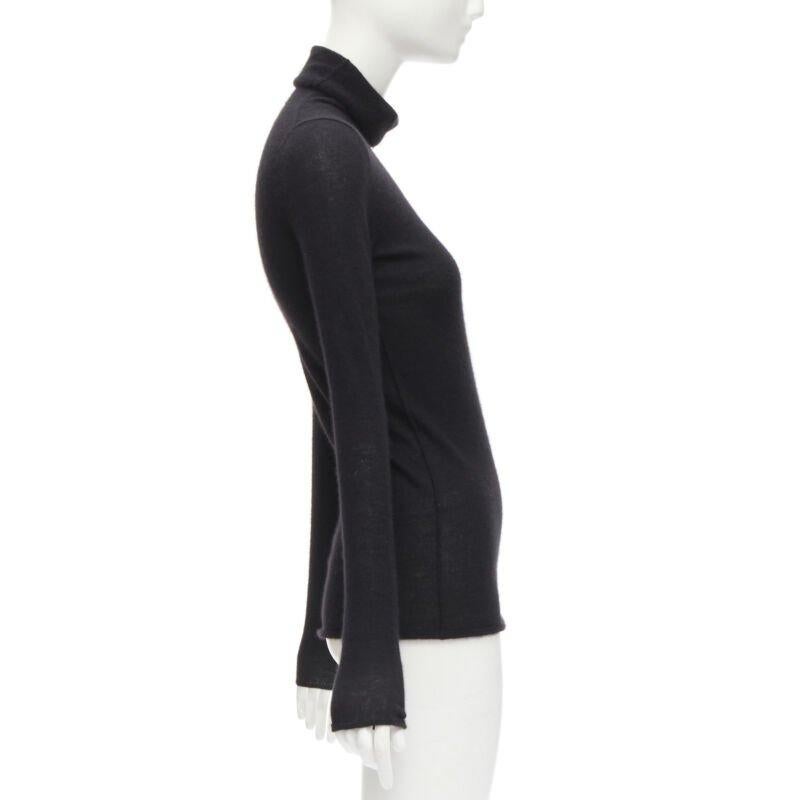 CLUB MONACO 100% cachemire italien pull noir à col roulé et manches longues S Bon état - En vente à Hong Kong, NT