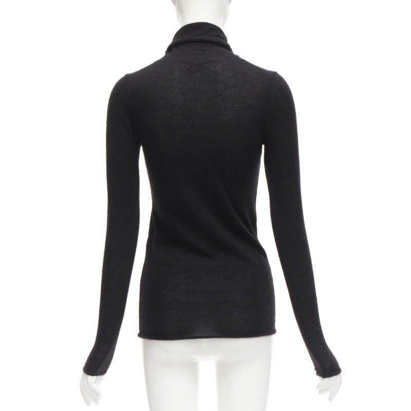 CLUB MONACO 100% cachemire italien pull noir à col roulé et manches longues S Pour femmes en vente