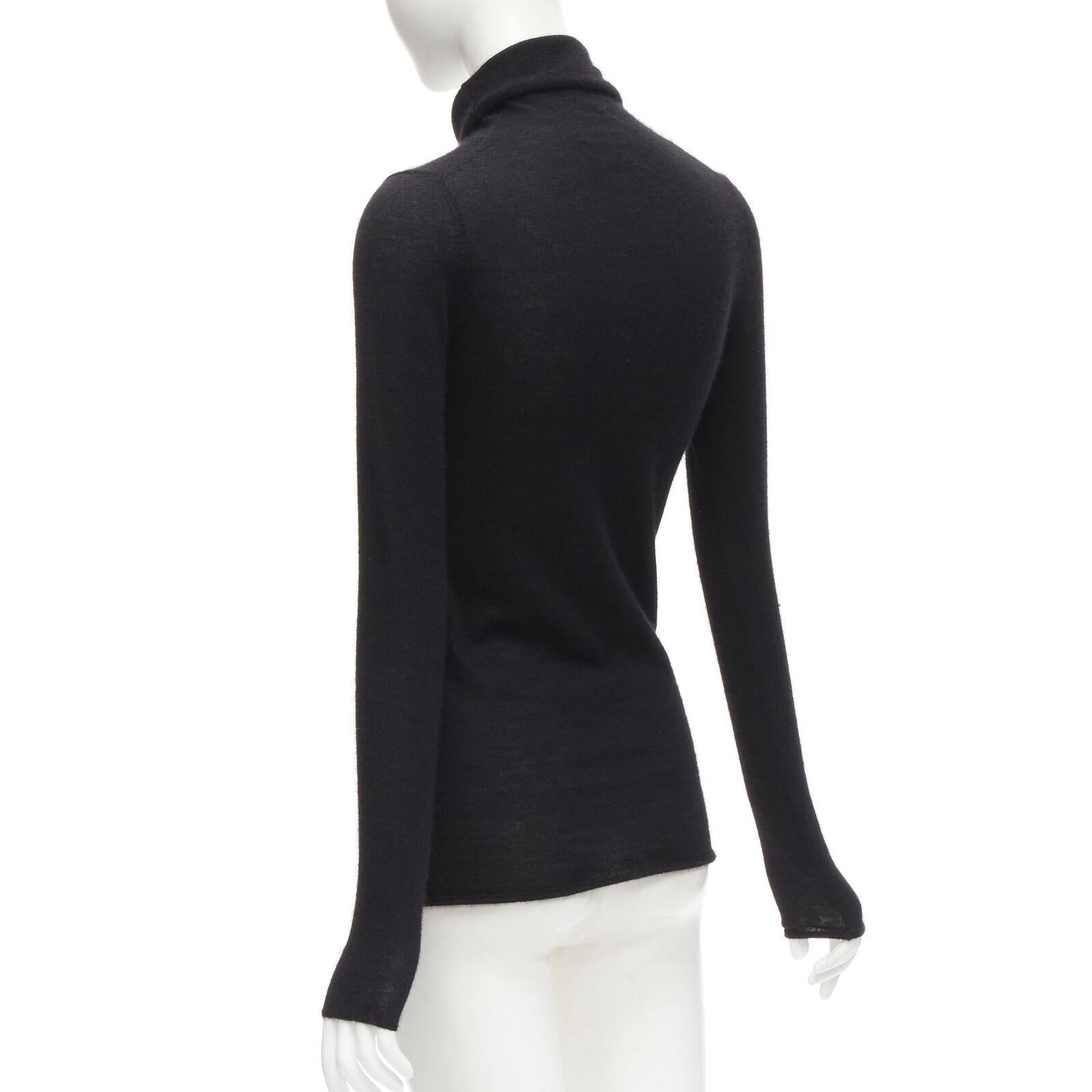 CLUB MONACO 100% Italian cashmere black turtleneck long sleeves sweater S For Sale 2