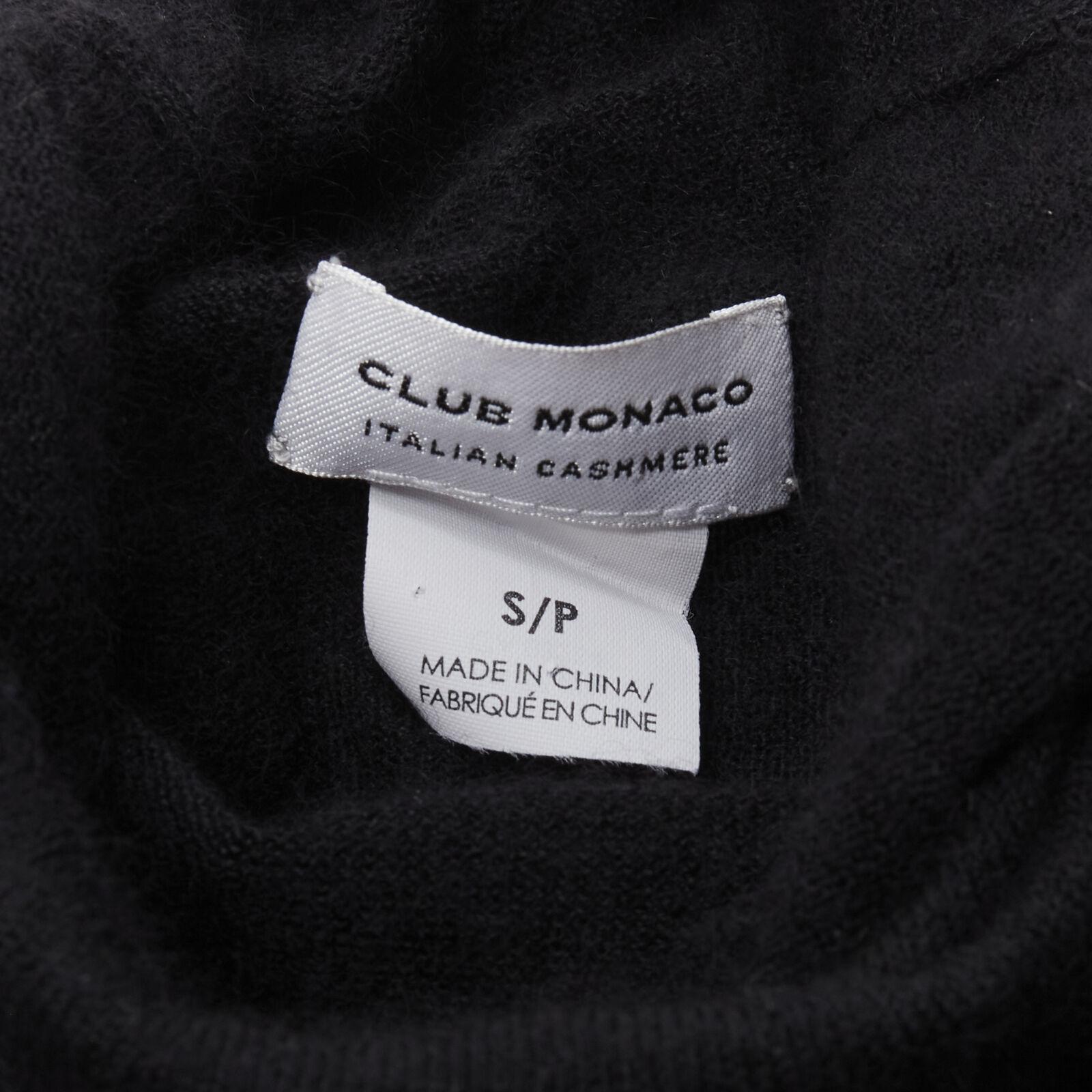 CLUB MONACO 100% Italian cashmere black turtleneck long sleeves sweater S For Sale 5