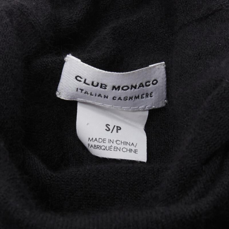 CLUB MONACO 100% cachemire italien pull noir à col roulé et manches longues S en vente 4