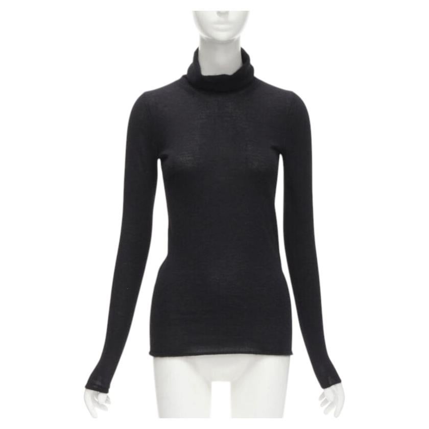 CLUB MONACO 100% Italian cashmere black turtleneck long sleeves sweater S
