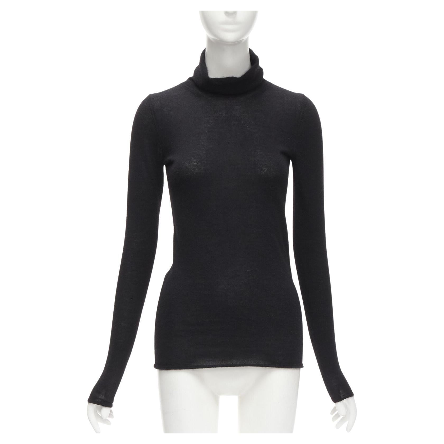 CLUB MONACO 100% Italian cashmere black turtleneck long sleeves sweater S For Sale