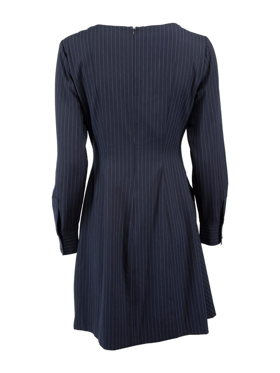 Club Monaco Navy Pinstripe Dress Size S In New Condition In London, GB