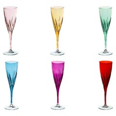 Ensemble club de 6 flûtes à champagne