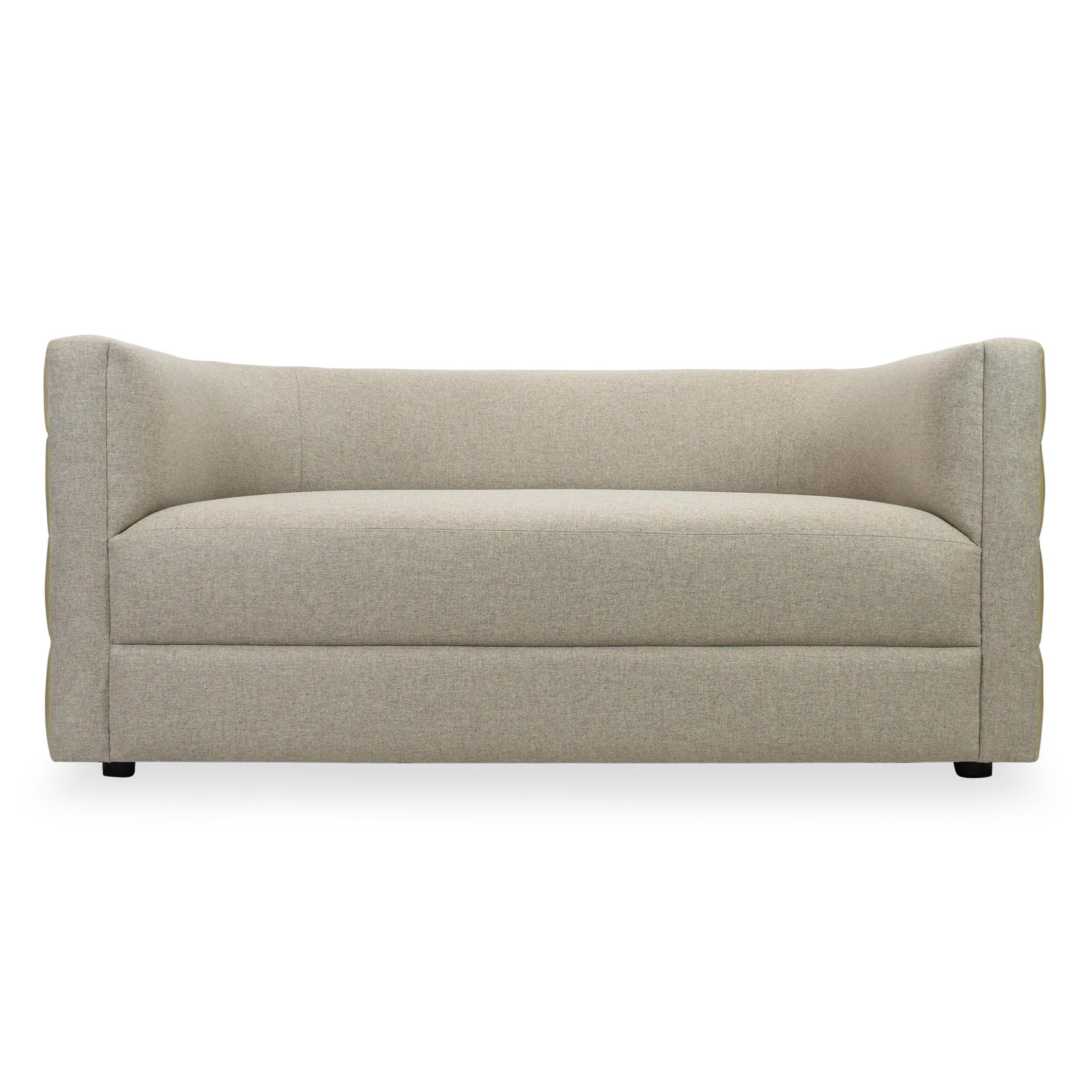 Modern Club Sofa with Channel Tufting, Customizable For Sale