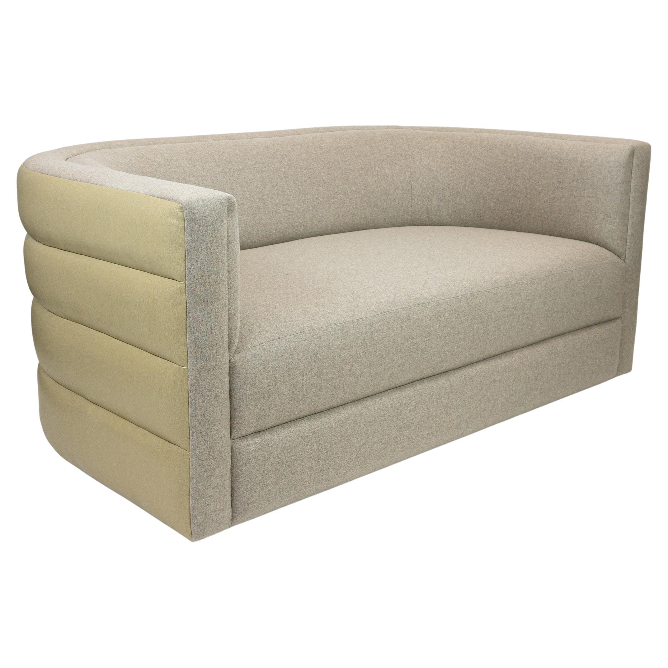 Club Sofa with Channel Tufting, Customizable
