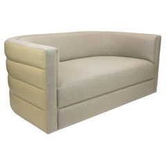 Club Sofa with Channel Tufting, Customizable