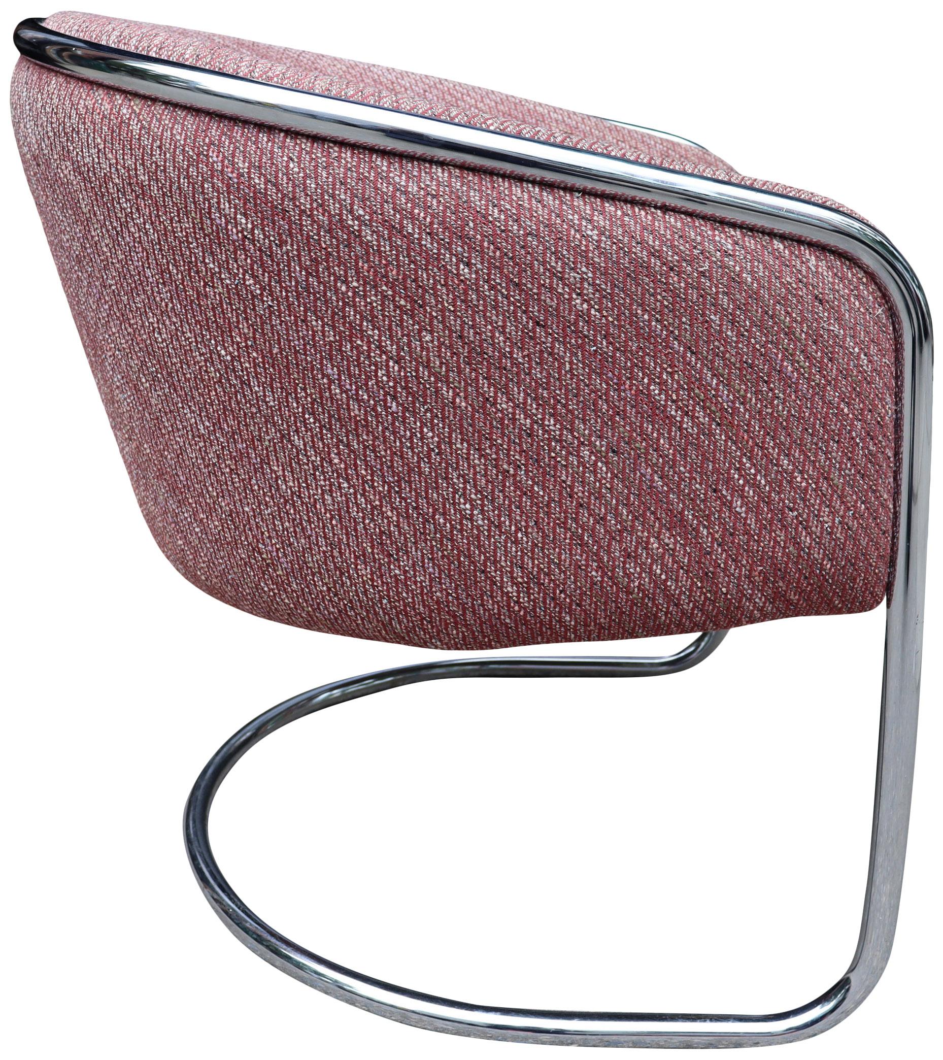 Steel Club Tub Lounge Chair by Joan Burgesses, Anton Lorenz for Thonet