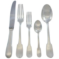 Cluny by Christofle France Silverplate Flatware Service for 12 Set 62 Pcs Dinner