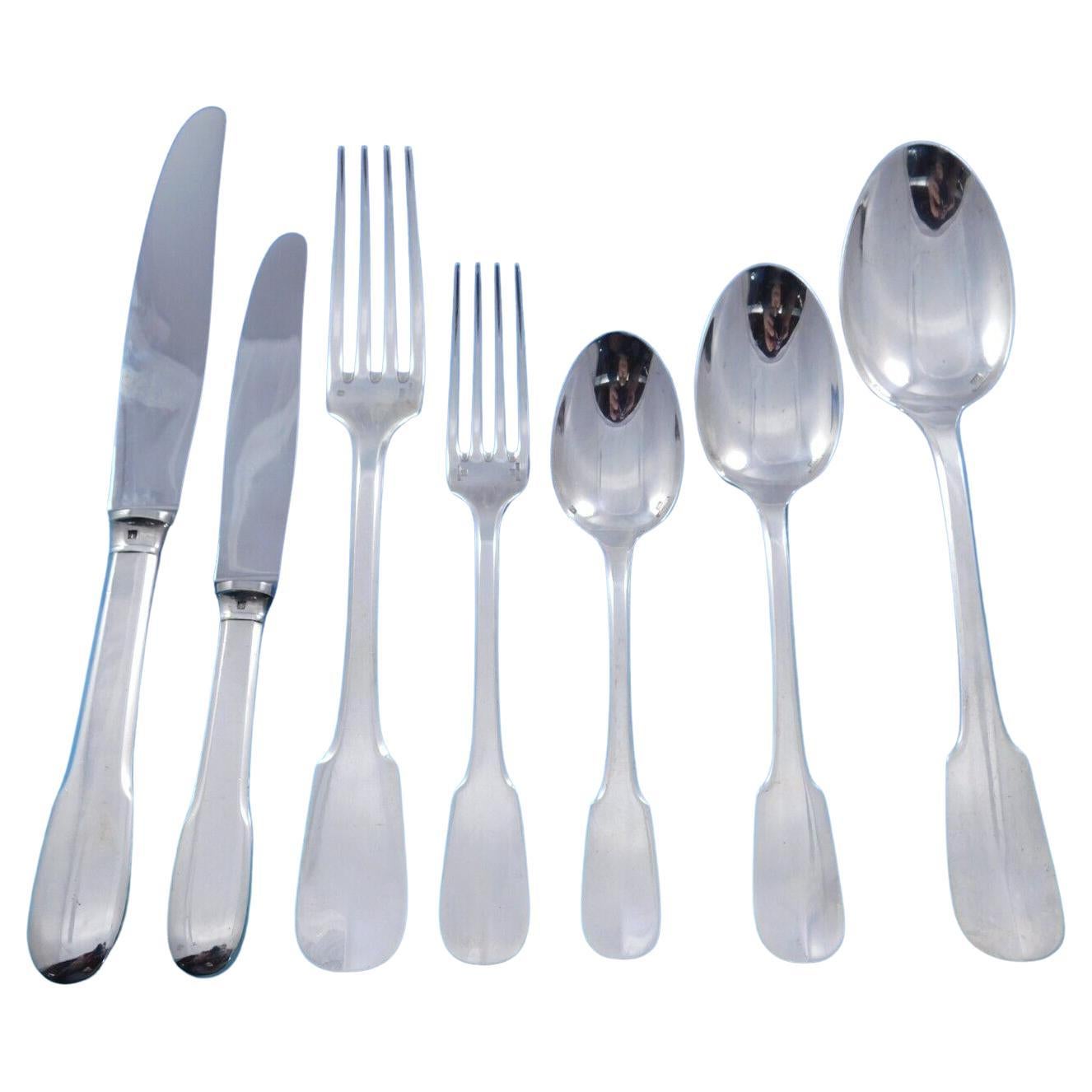 Cluny by Christofle France Silverplate Flatware Service Set 95 pieces Dinner