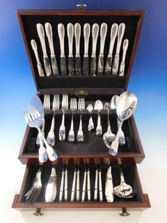 Cluny by Christofle France Silverplate Flatware Set for 10 Service 97 Pcs Dinner
