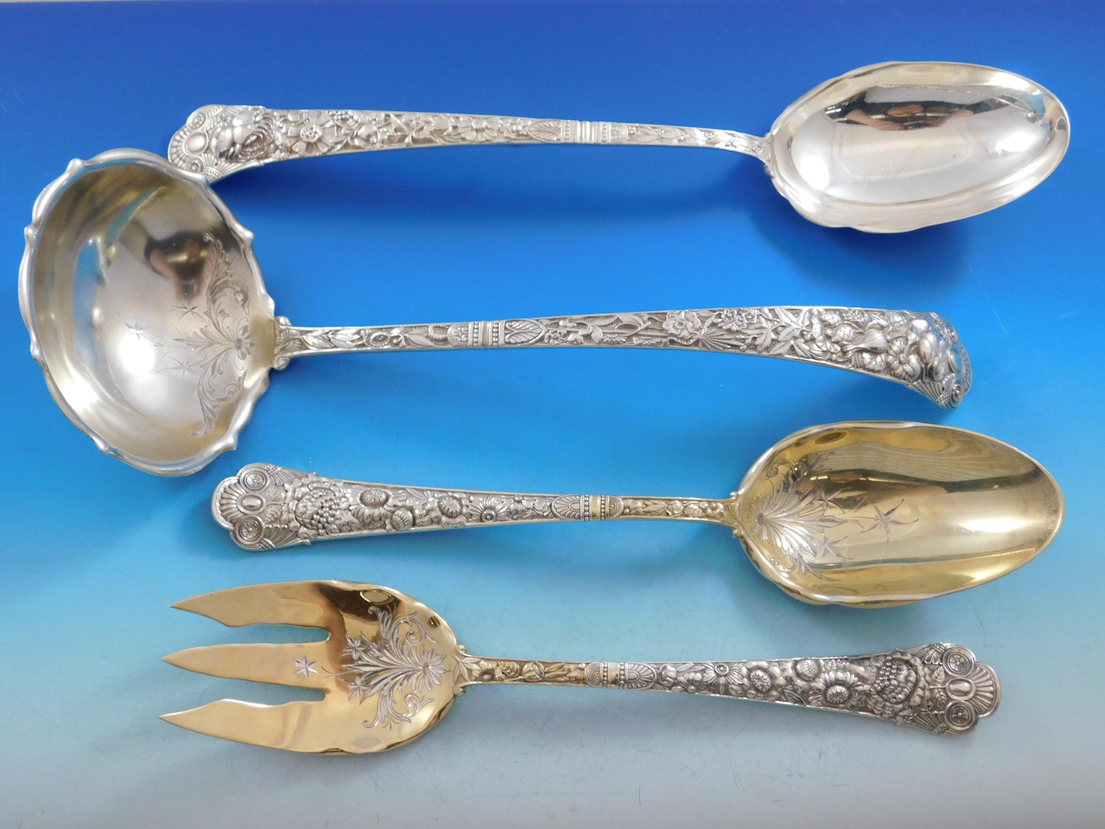Cluny by Gorham Sterling Silver Flatware Service Massive Set with Vintage Chest For Sale 3