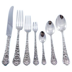 Used Cluny by Gorham Sterling Silver Flatware Set for 8 Service 60 pieces Dinner