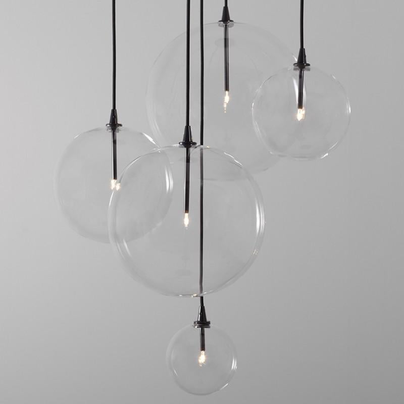 Cluster 5 Mix Black Gunmetal Chandelier by Schwung In New Condition For Sale In Geneve, CH
