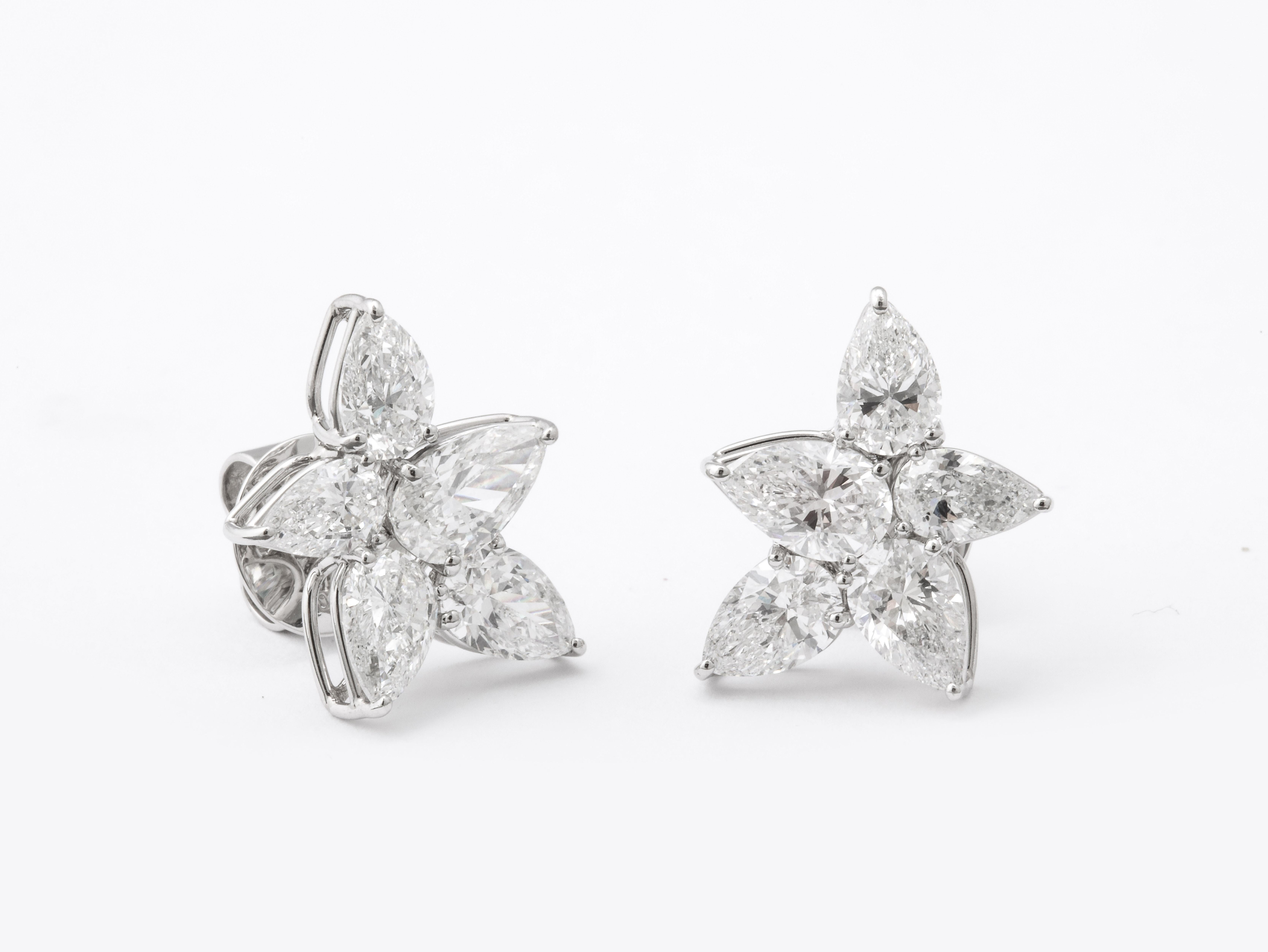 Cluster Diamond Earrings For Sale 5