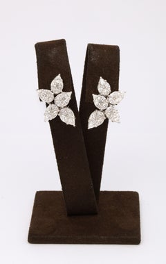 Cluster-Diamant-Ohrringe