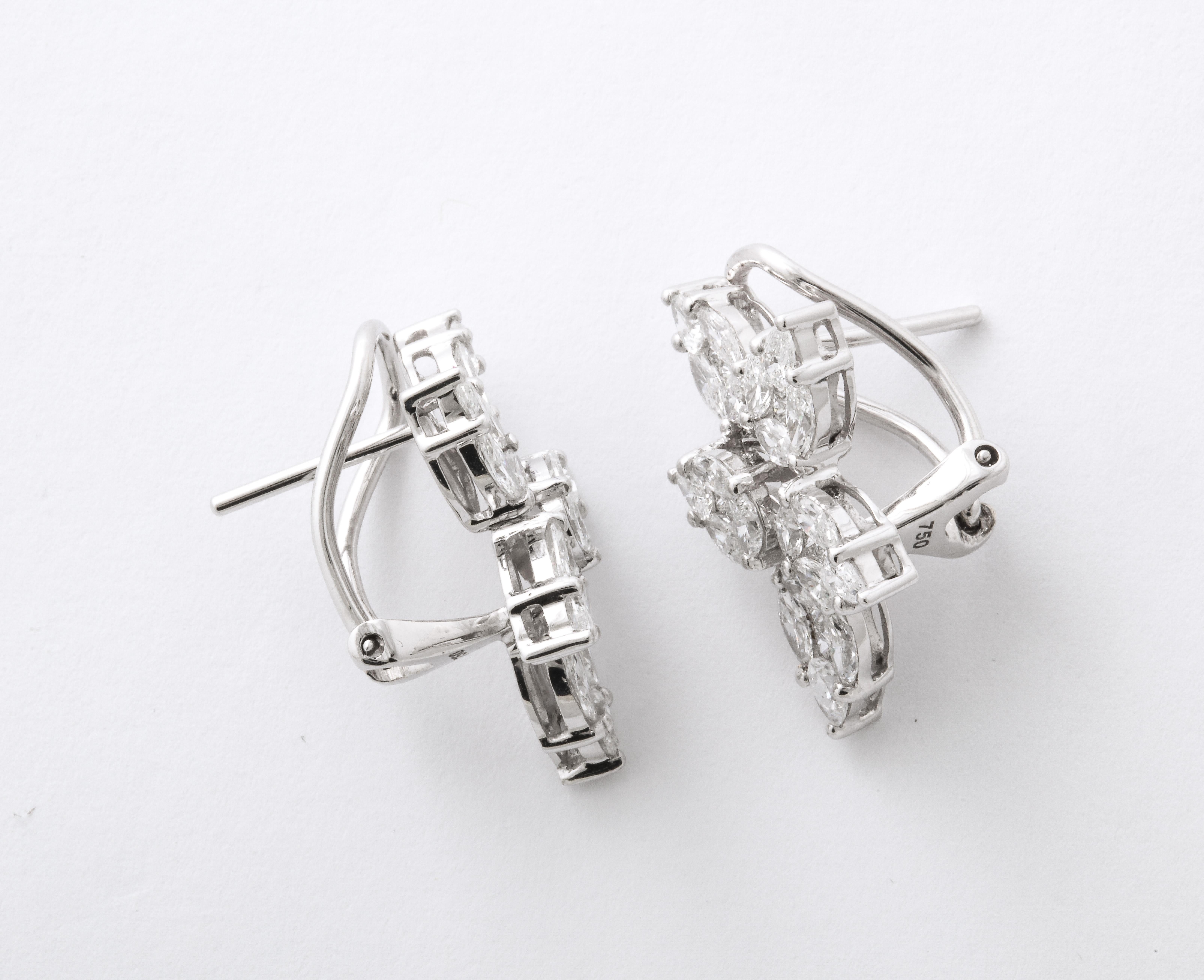 Cluster-Diamant-Ohrringe  im Angebot 2