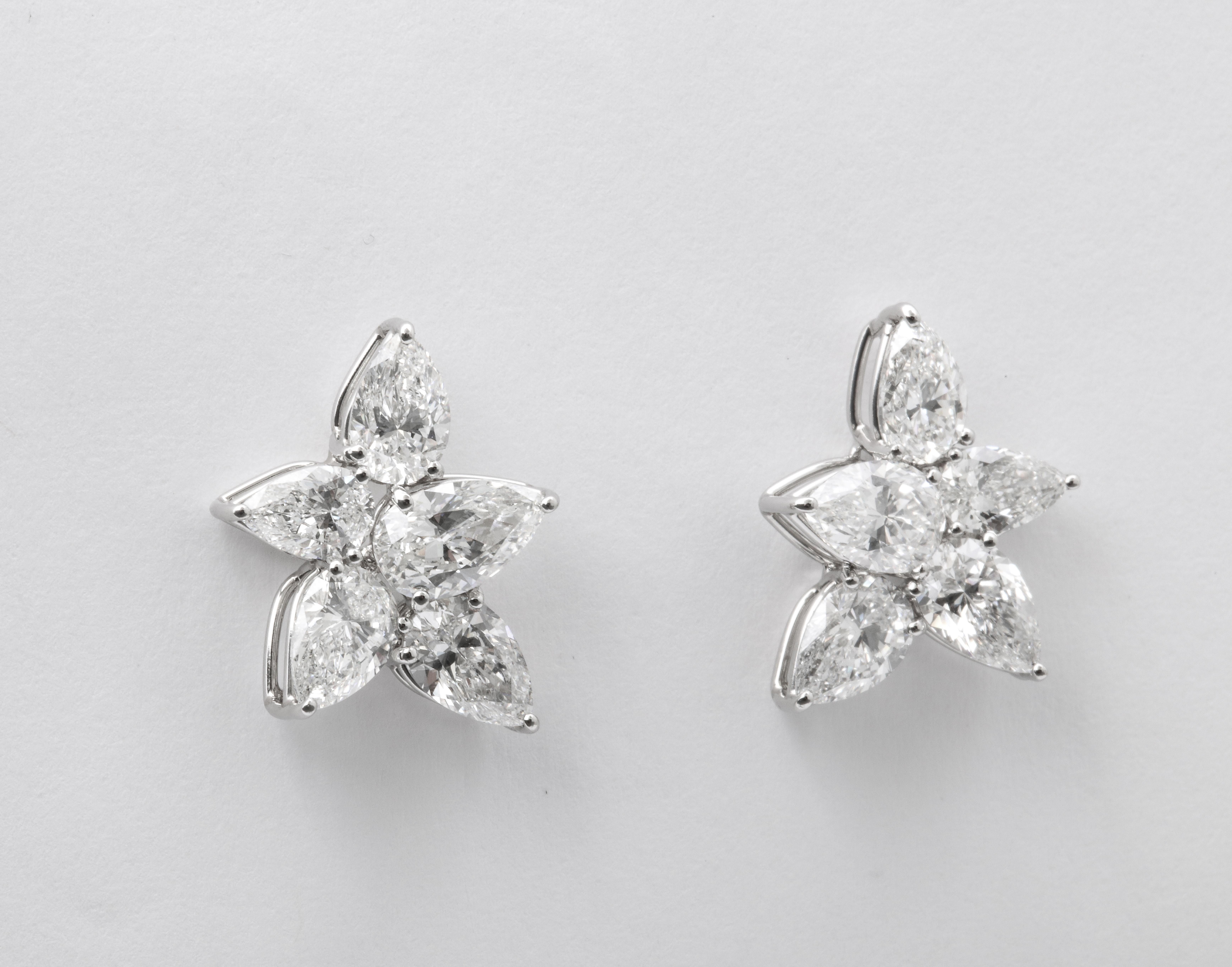 Cluster Diamond Earrings For Sale 2