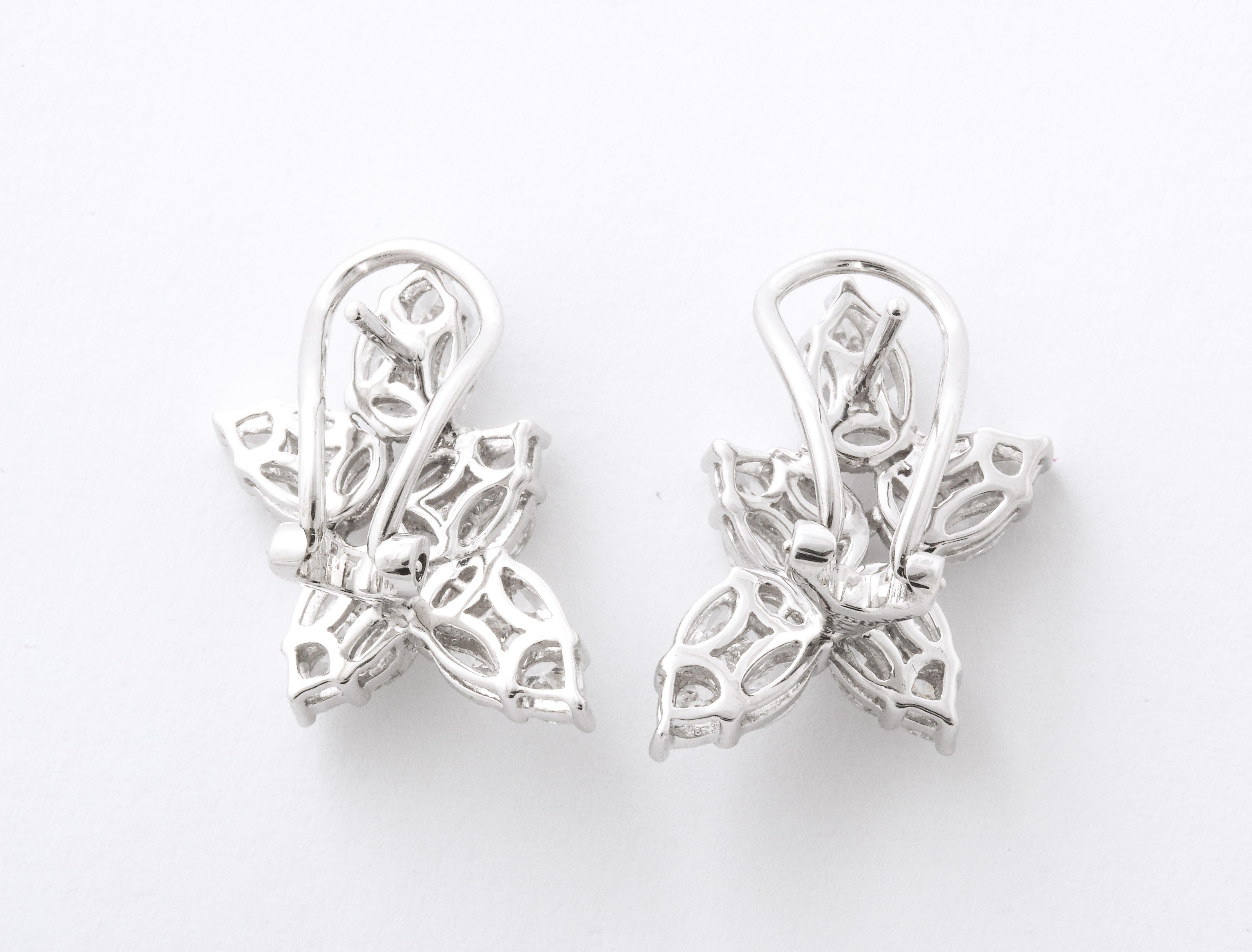 Cluster Diamond Earrings  For Sale 3