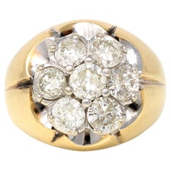 Retro Cluster Diamond Ring, Circa 1950