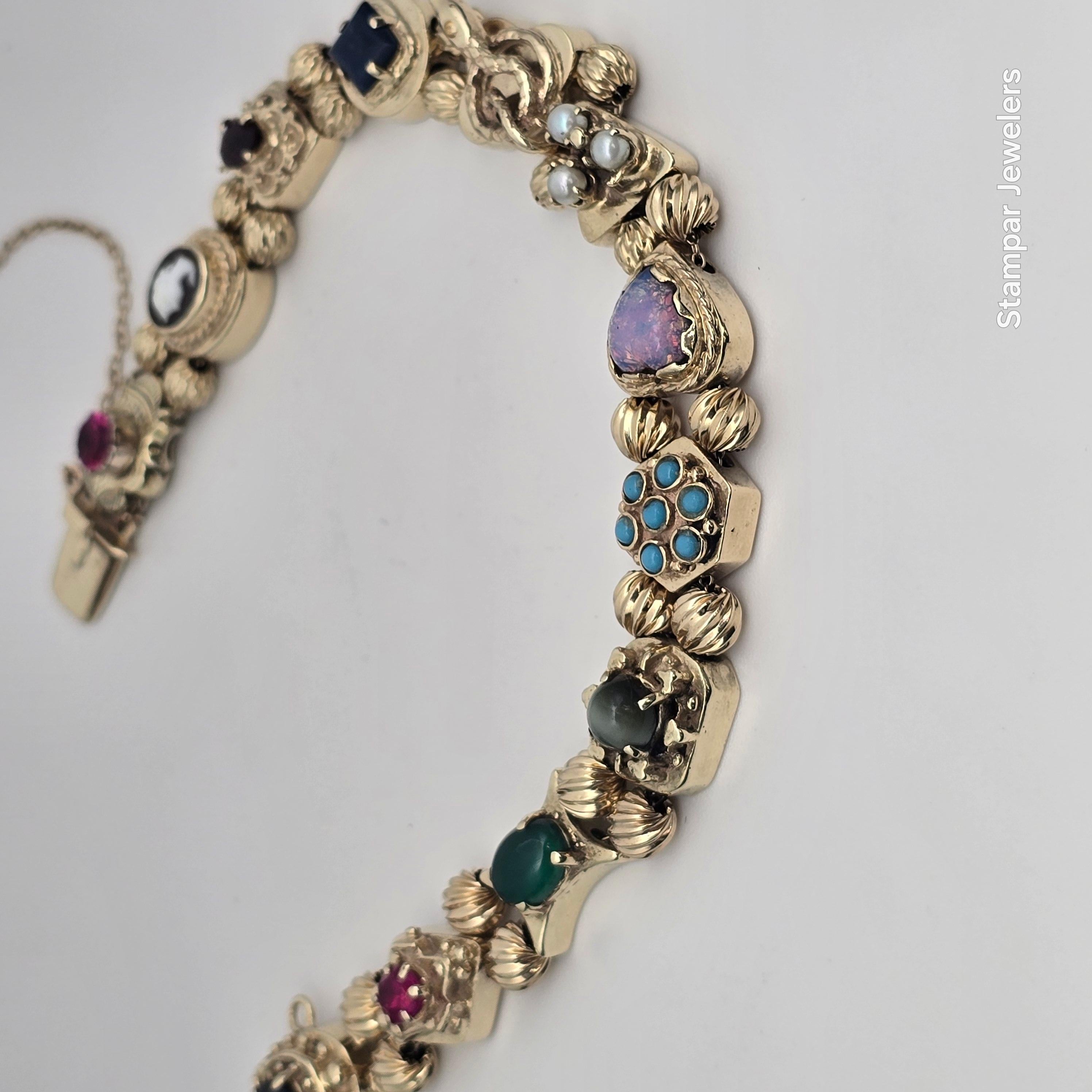 Pulsera de oro en racimo año desconocido 14KT 32gr en Excelente estado para la venta en Jupiter, FL