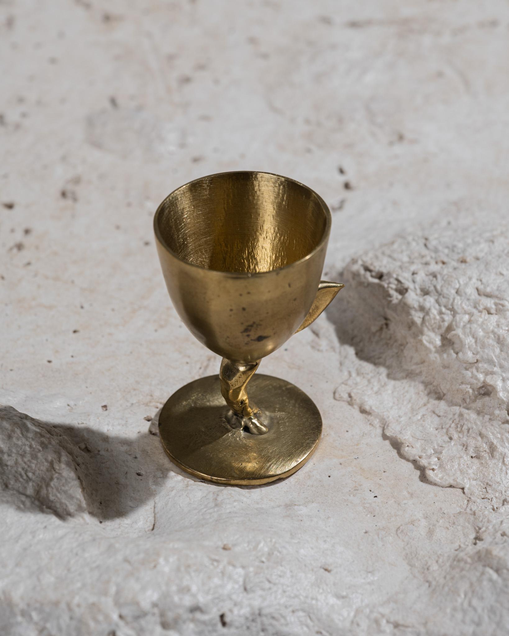 Cluster Graal brass egg cup n°5 In Good Condition For Sale In PARIS, FR