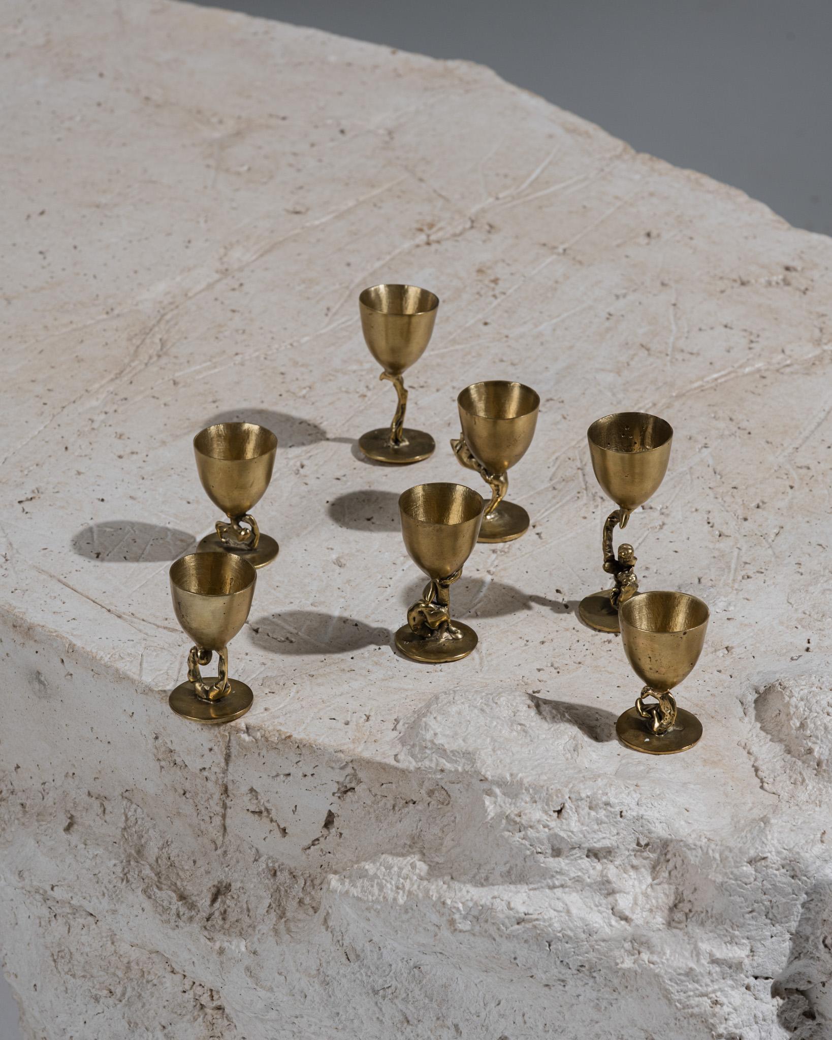 Brass Cluster Graal brass egg cup n°5 For Sale