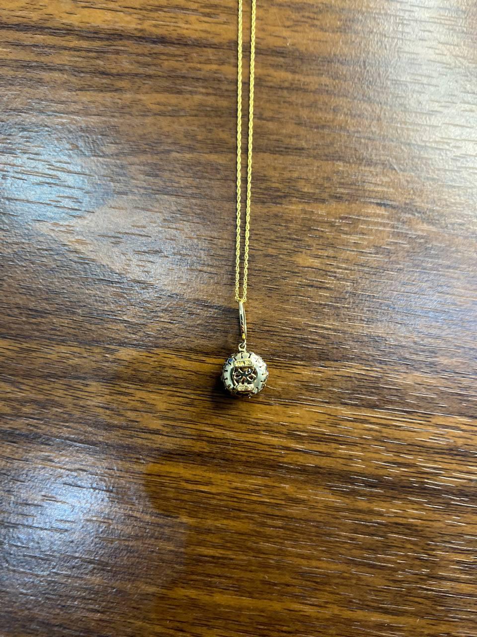 Cluster Halo of Cognac Champagne Fancy Diamonds Collana con catena in oro 14K in vendita 4