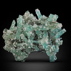 Cluster Of Light Blue Tourmaline Crystals With White Albite From Afghanistan