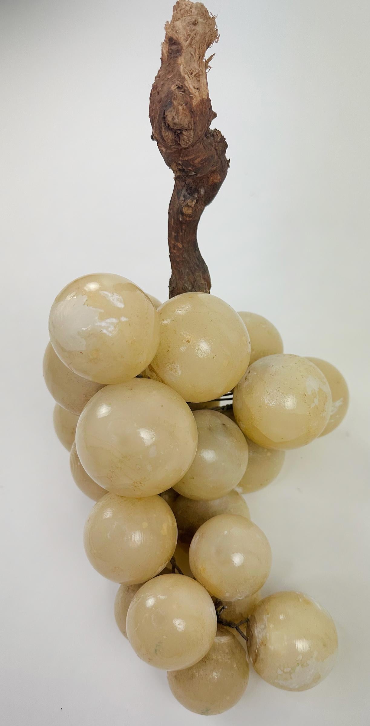 20th Century Cluster of Mid-Century Alabaster Italian Grapes