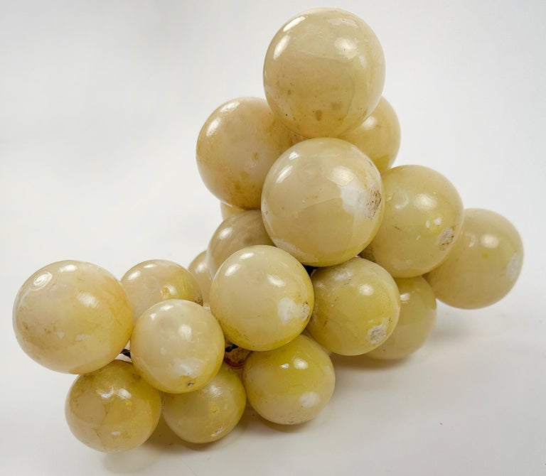Cluster of MidCentury Alabaster Italian Grapes For Sale at 1stDibs
