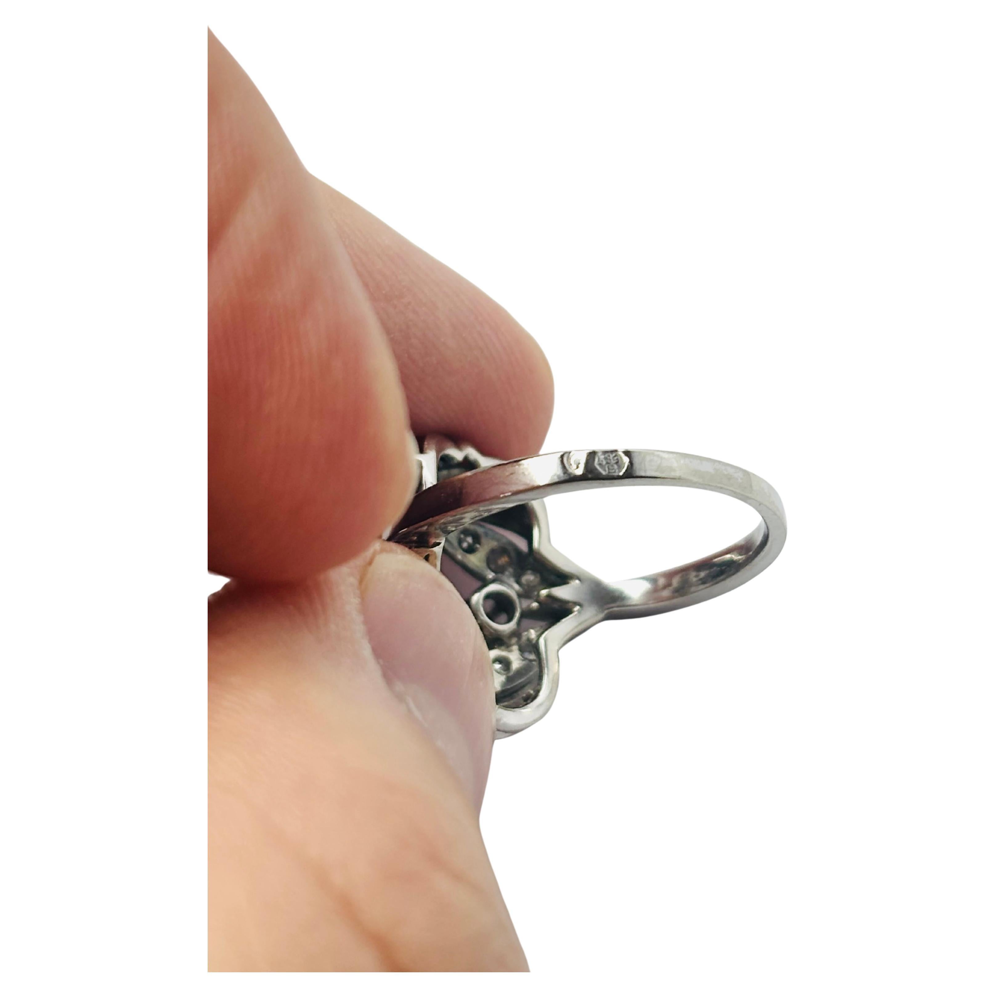 in vendita:  Cluster Retro Ring 1940 Natural Diamond 1.52 Ctw. White Gold 18 Karat 8