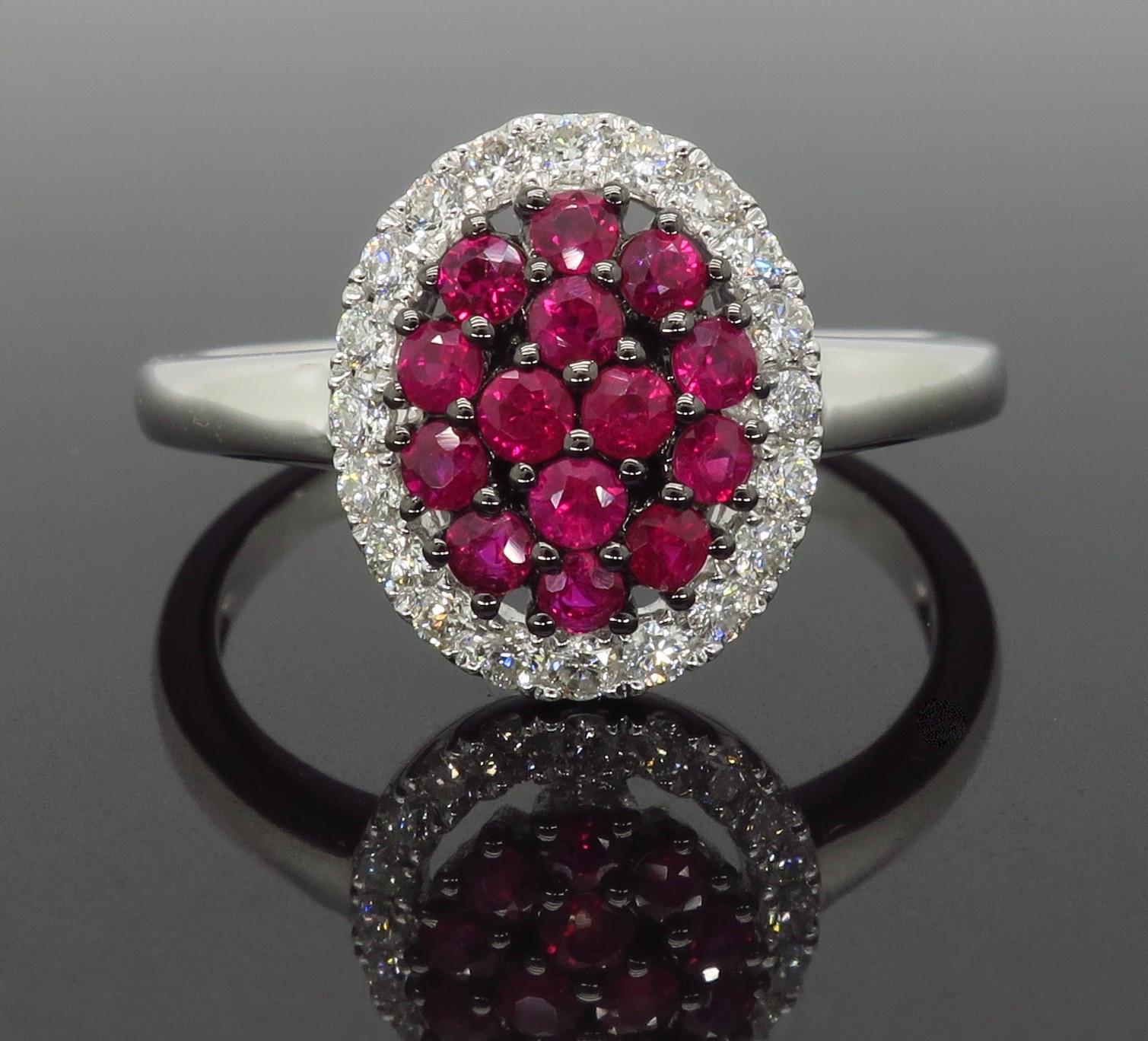 diamond surrounded by rubies