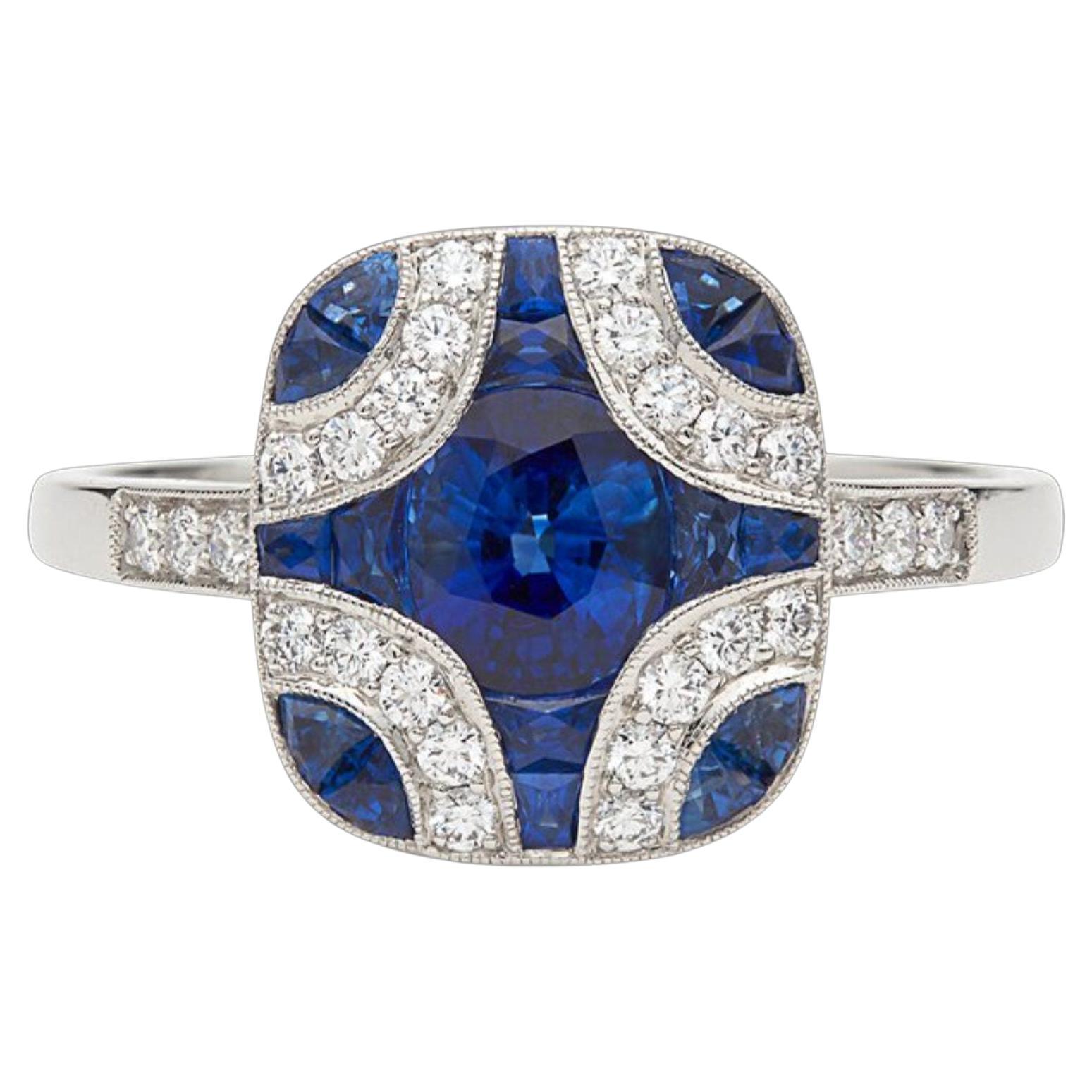 Antique Sapphire and Diamond Ring at 1stDibs